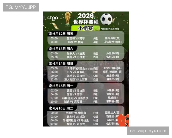 2026世界杯开幕战比赛日流程完整解析